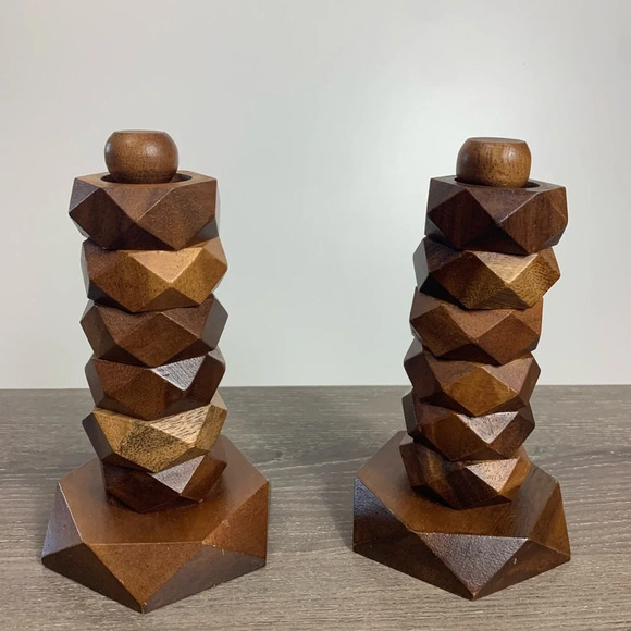 MCM wooden napkin rings - set of 12 - wood napkin holders w Stands Philippines - Picture 8 of 12